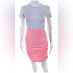Sundry Womens Ruched Pink Mini Pencil Skirt Size 2 (XS) NWT